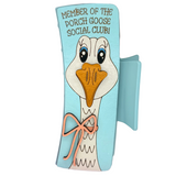 Porch Goose 4” Handpainted Hair Clip