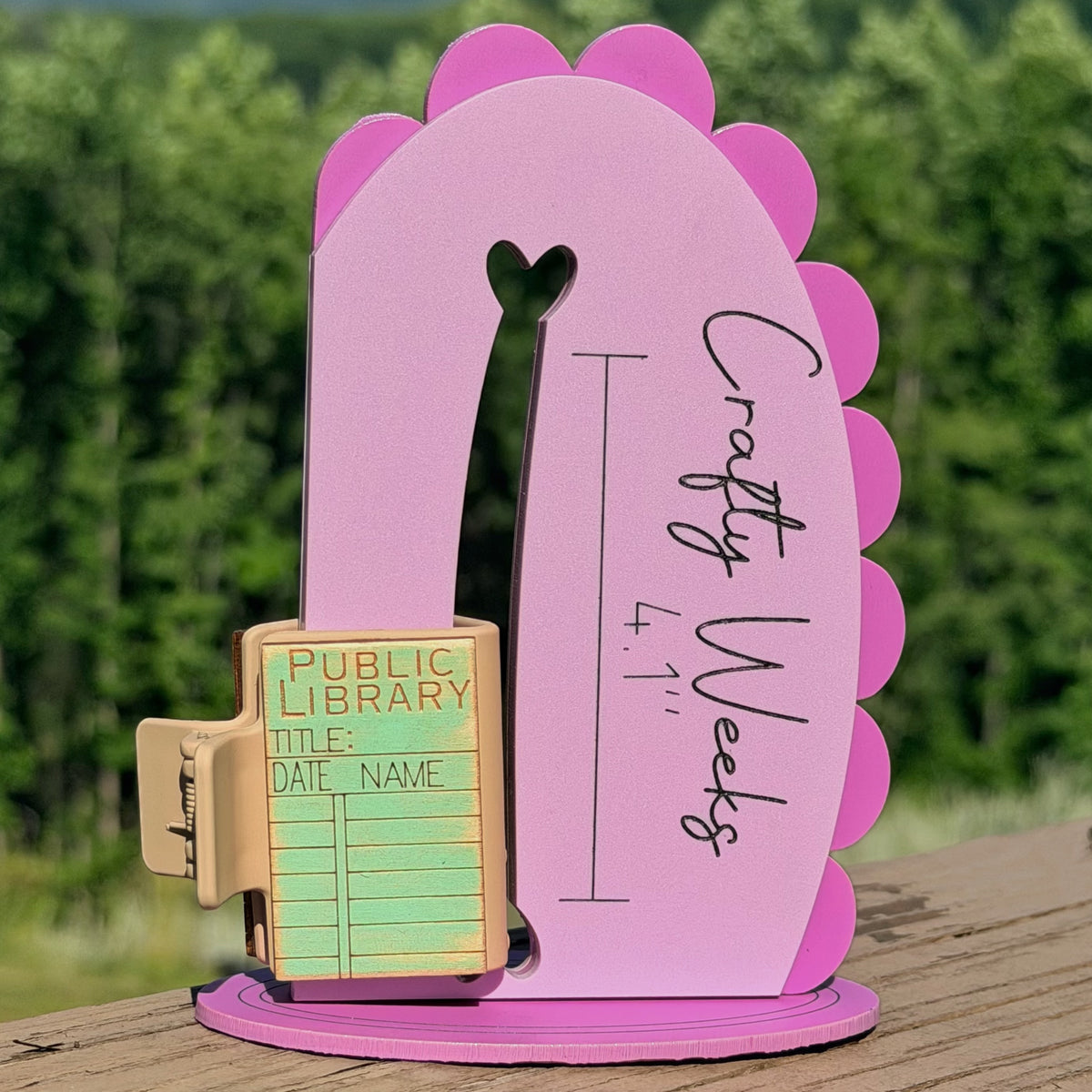 Public Library 2” Hair Clip