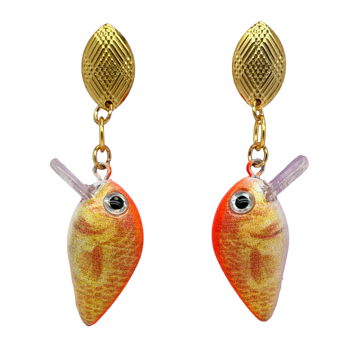 Goldfish Gold Stud Earrings