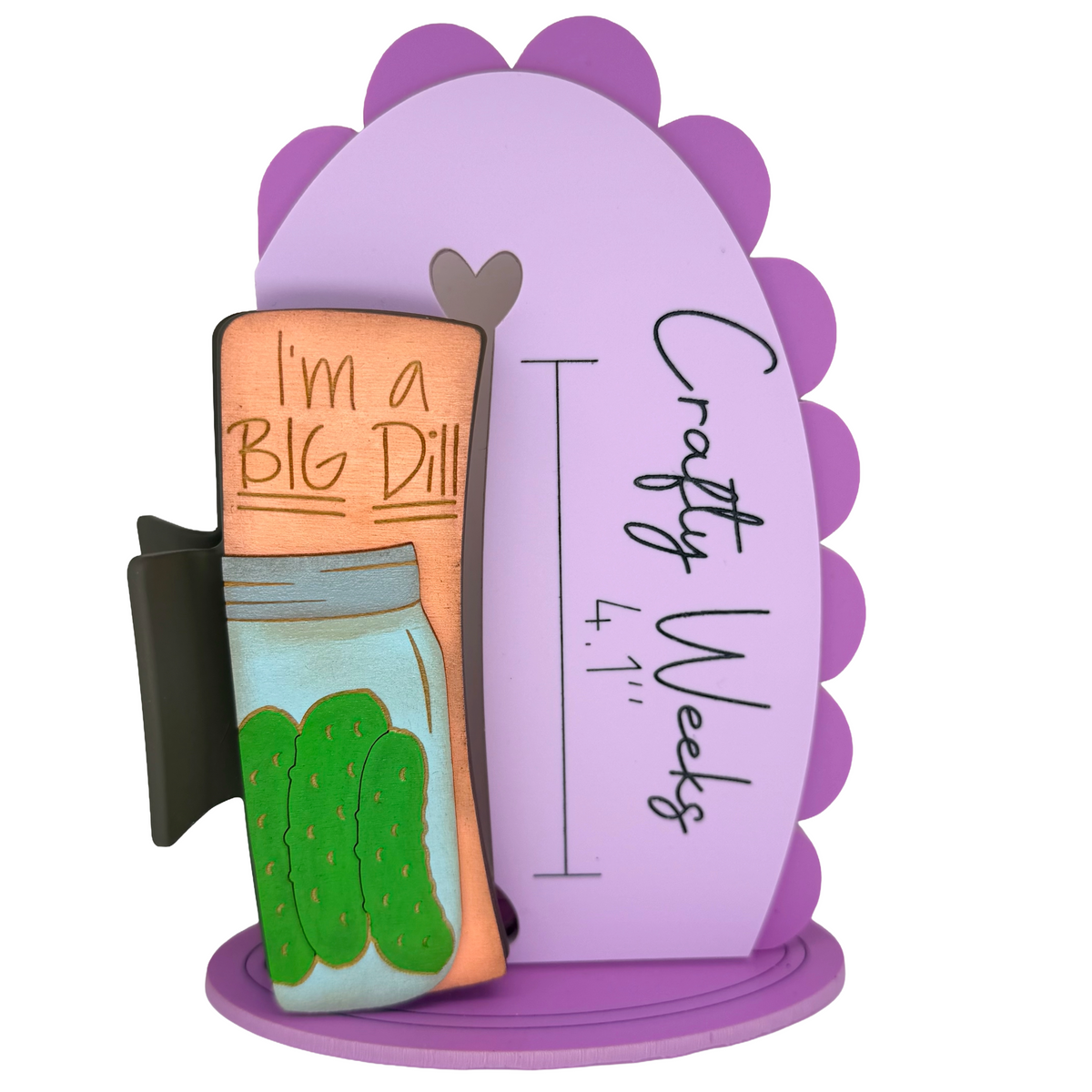 Big Dill 4” Handpainted Hair Clip