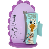 Porch Goose 4” Handpainted Hair Clip