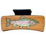 Rainbow Trout Hairclips 4" Medium Wood Black Clip