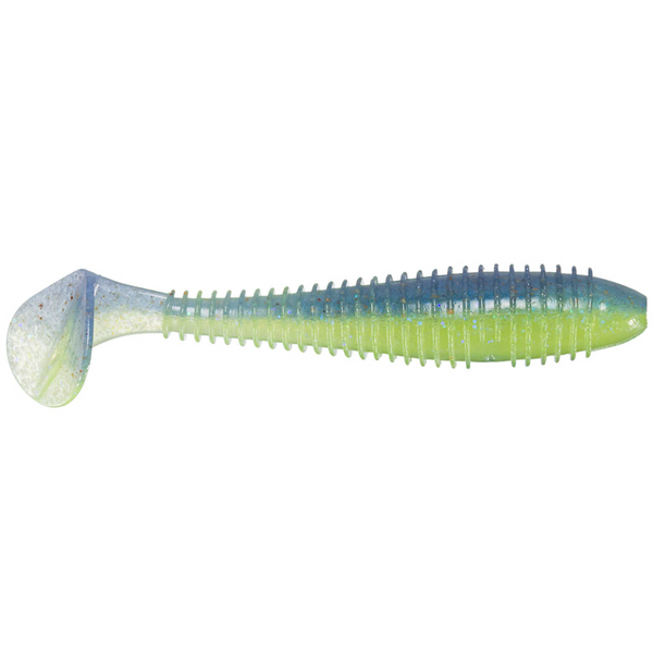 Keitech Swing Impact FAT 3.3" Electric Blue & Chartreus