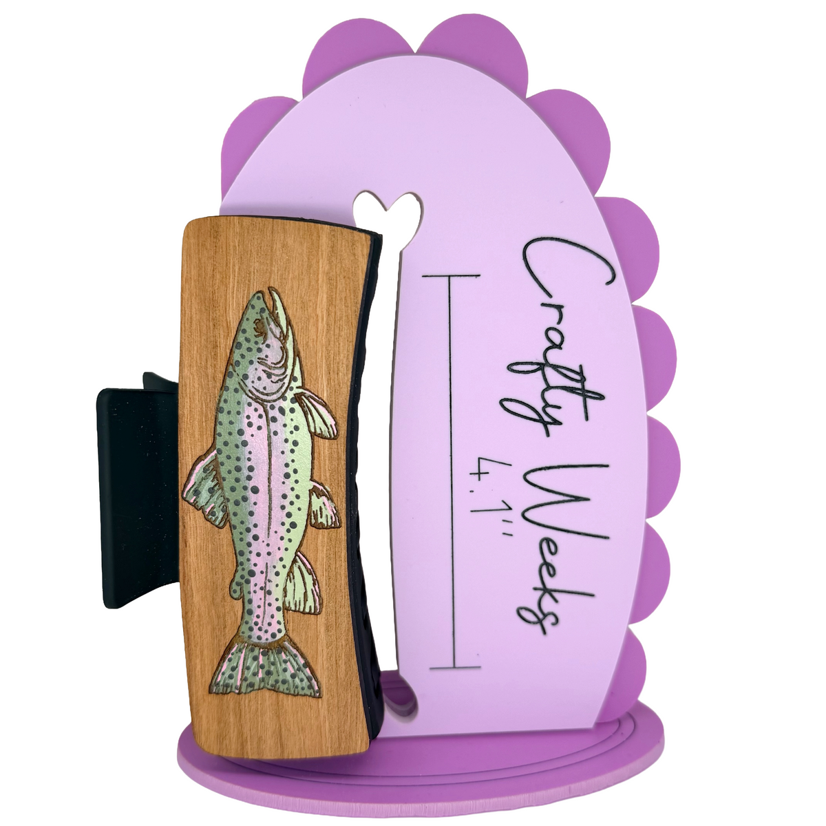 Rainbow Trout Hairclips 4"