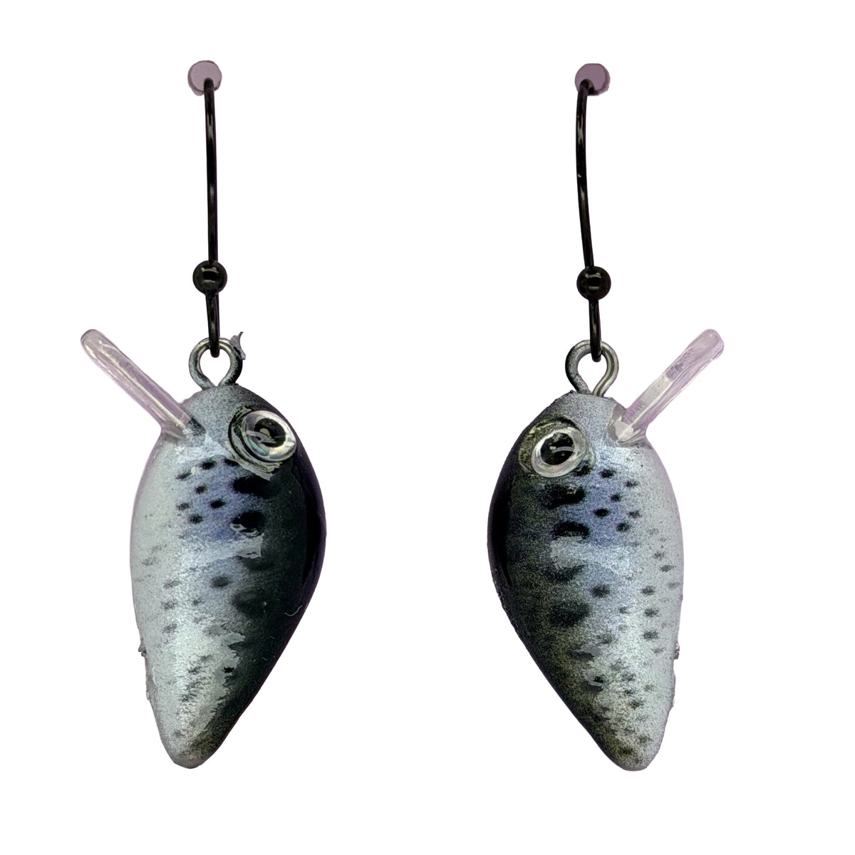 Black Crappie Lure Earrings