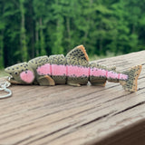 Articulated Fish Keychain Rainbow Trout 4.5”