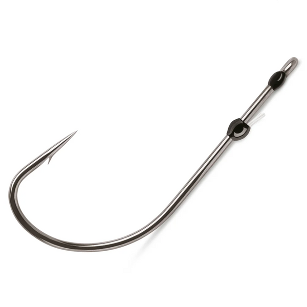 A single VMC Finesse Neko Hook with a curved hook point and a black adjustable fluorocarbon keeper.