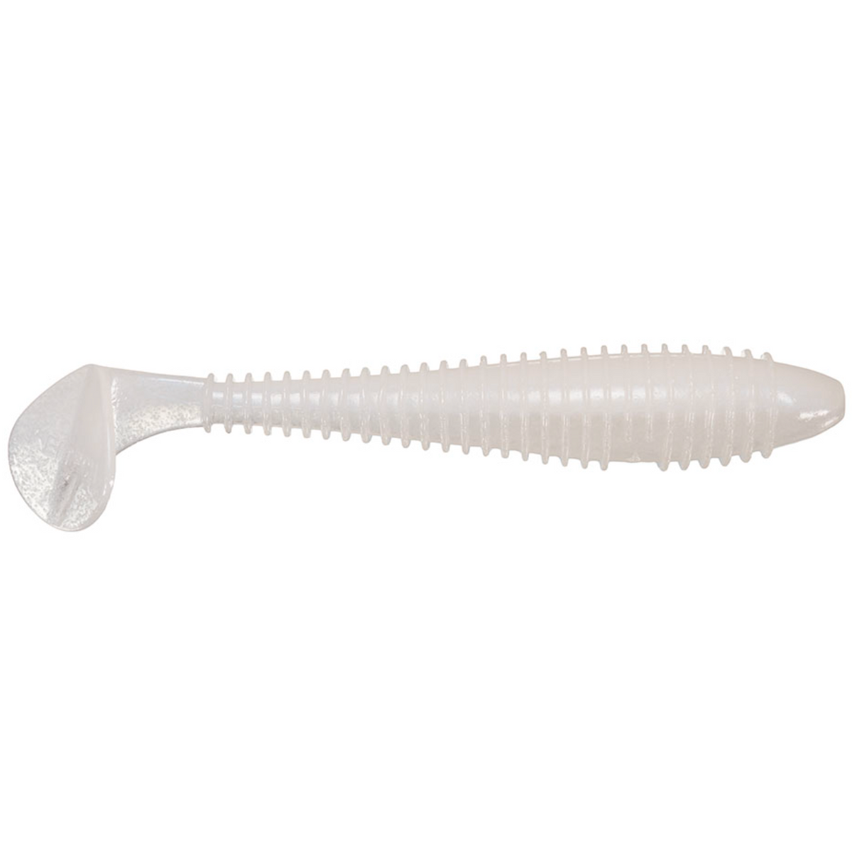 White fishing lure on a white background