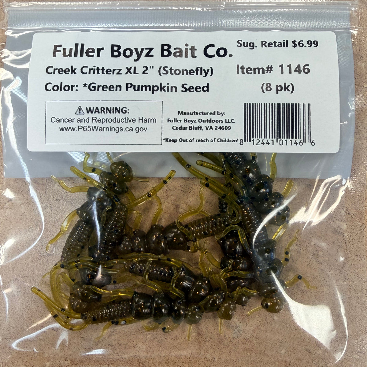Fuller Boyz Creek Critterz XL Green Pumpkin Seed