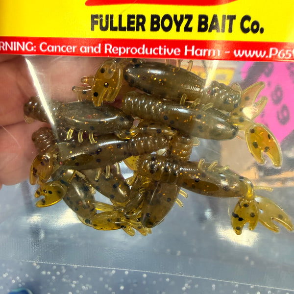 Fuller Boyz Crawldaddyz Miniz 1.5" Green Pumpkin