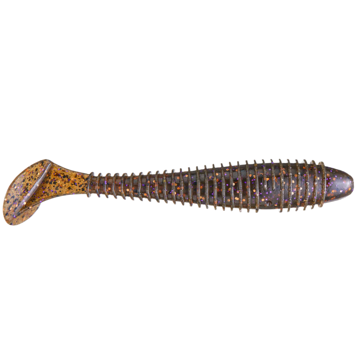 Fishing lure with a detailed pattern on a white background
