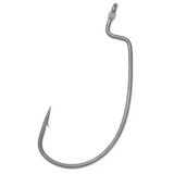 A single silver-colored VMC RedLine Hybrid Wide Gap fishing hook against a white background.