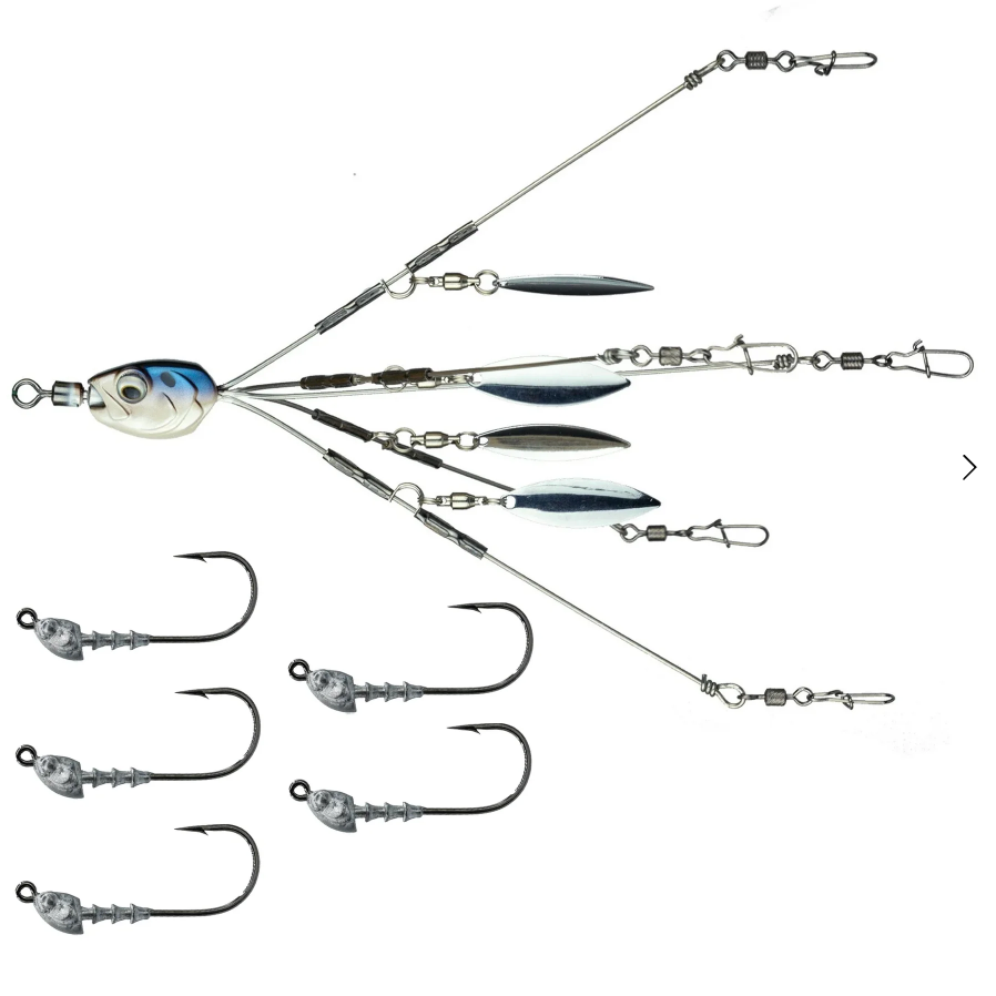 6th Sense Divine Umbrella Rig Kit 5.5" wire - 1 8oz. 3 0 4K Shad