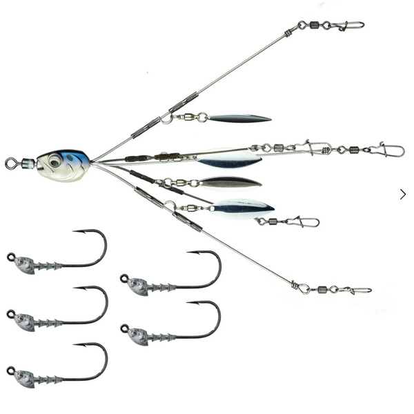 6th Sense Divine Umbrella Rig Kit 5.5" wire - 1 8oz. 3 0 4K Shad