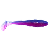 Purple and blue fishing lure on a white background