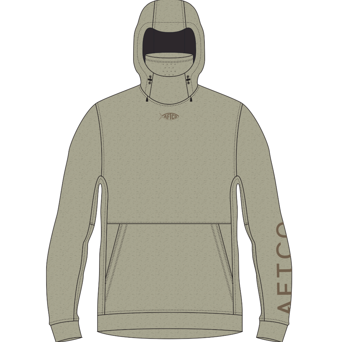 AFTCO Reaper Sweatshirt Moss Gray Heather