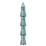 A single Eagle Claw Lead Nail Sinker with a greenish tint.