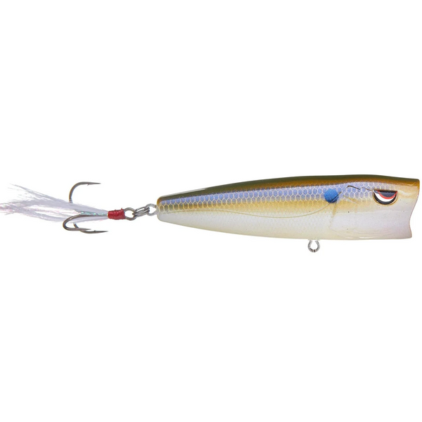 Fishing lure with a hook on a white background