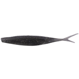 Black fish-shaped object on a white background