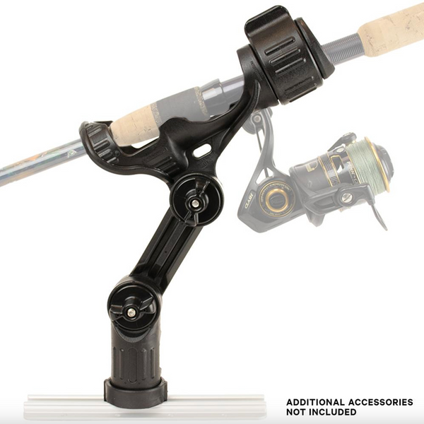fish on rod holder accessories YakAttack Omega Pro Rod Holder with Lock N Load Track Base