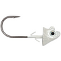 Fishing hook with a fish-shaped lure on a white background