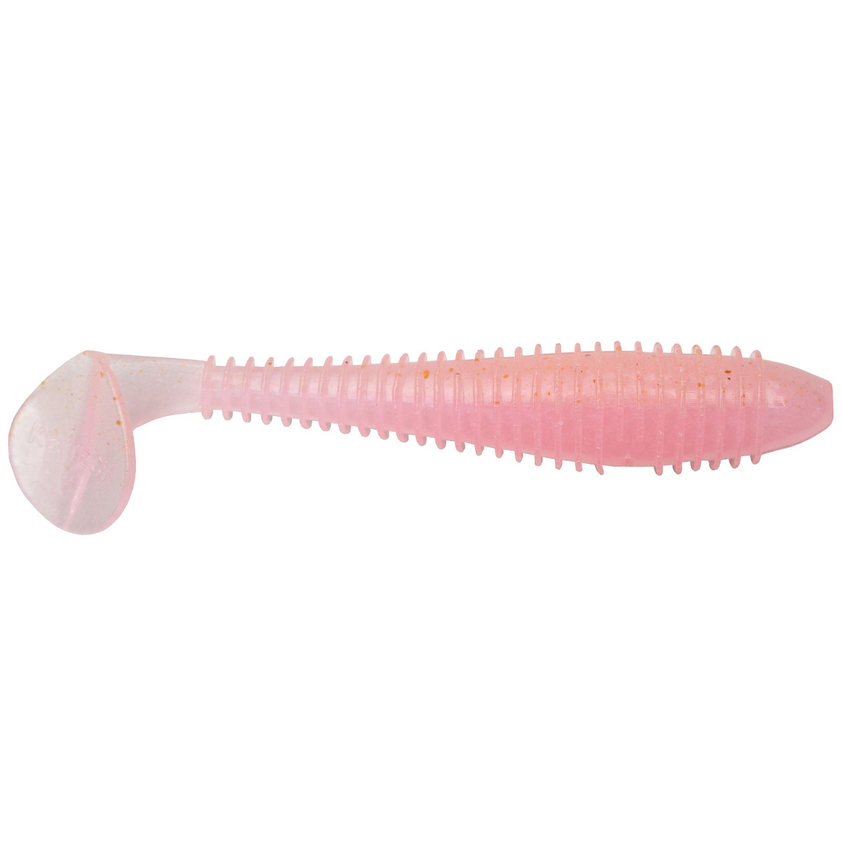 Pink fishing lure on a white background