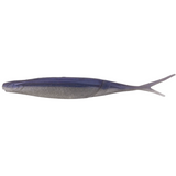 Blue and silver fishing lure on a white background