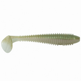White and green fishing lure on a white background