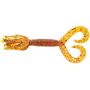 Yamamoto Double Tail Hula Grub 4" Pumpkin (Orange) with Large Black and Small Green