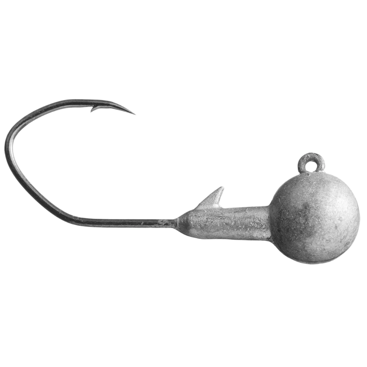 Fishing hook with a ball sinker on a white background