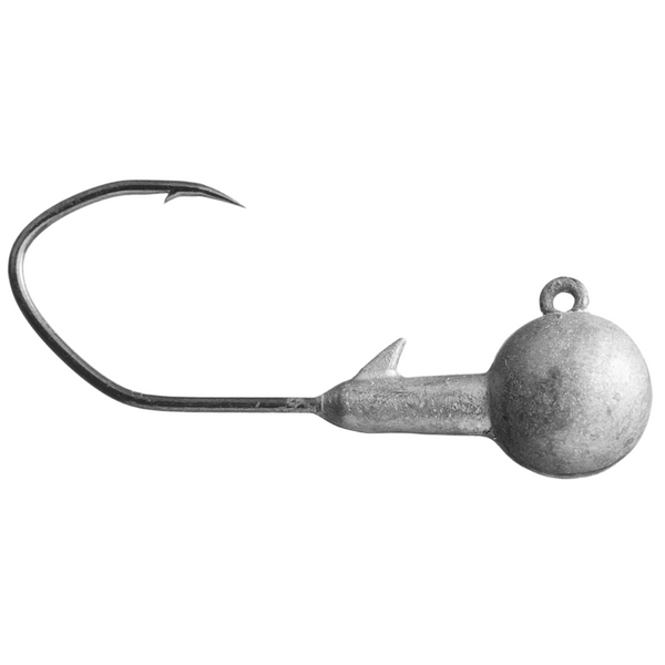 Fishing hook with a ball sinker on a white background