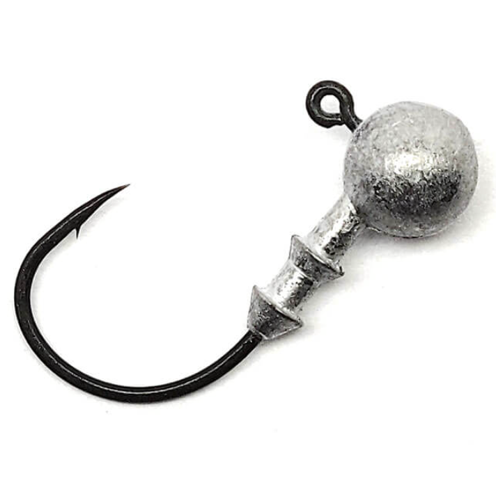 Fishing hook with a metal sinker on a white background