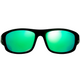  Black Frame - Green Mirror over Smoke - HueView Polycarbonate