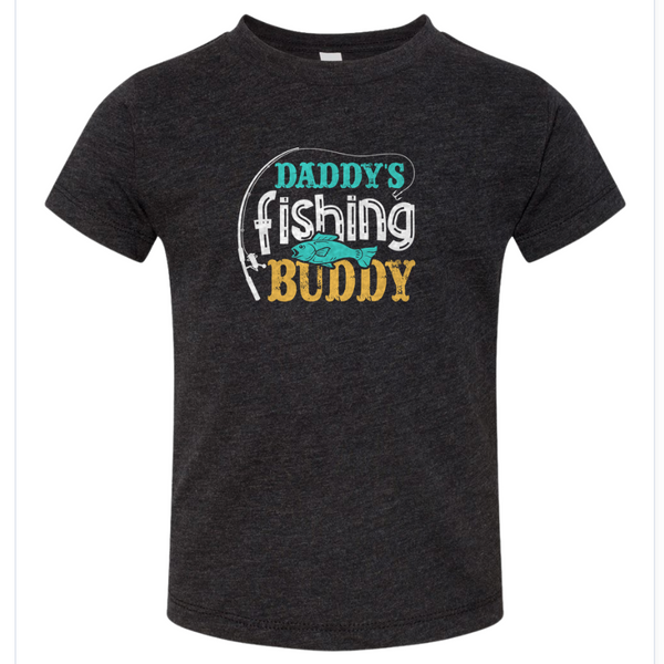 Daddy's Fishing Buddy Charcoal Black Triblend