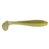 Fishing lure with a ribbed body on a white background