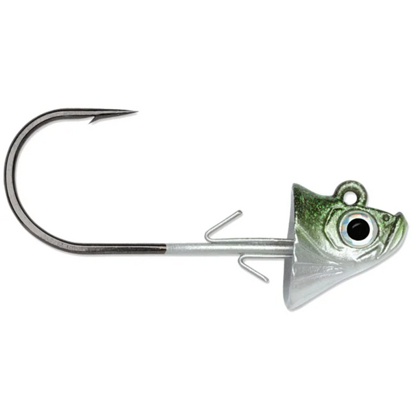 Fishing lure with a hook on a white background