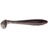 Fishing lure with a ribbed body on a white background