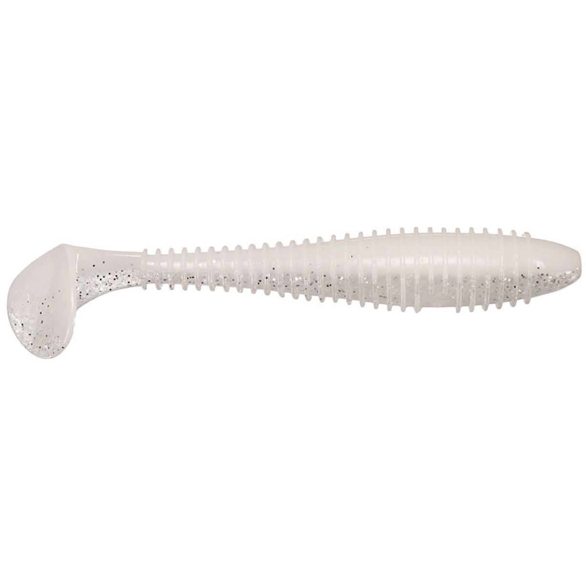 White fishing lure on a white background