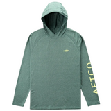 AFTCO Samurai Hooded Performance Shirt Silver Pine Heather
