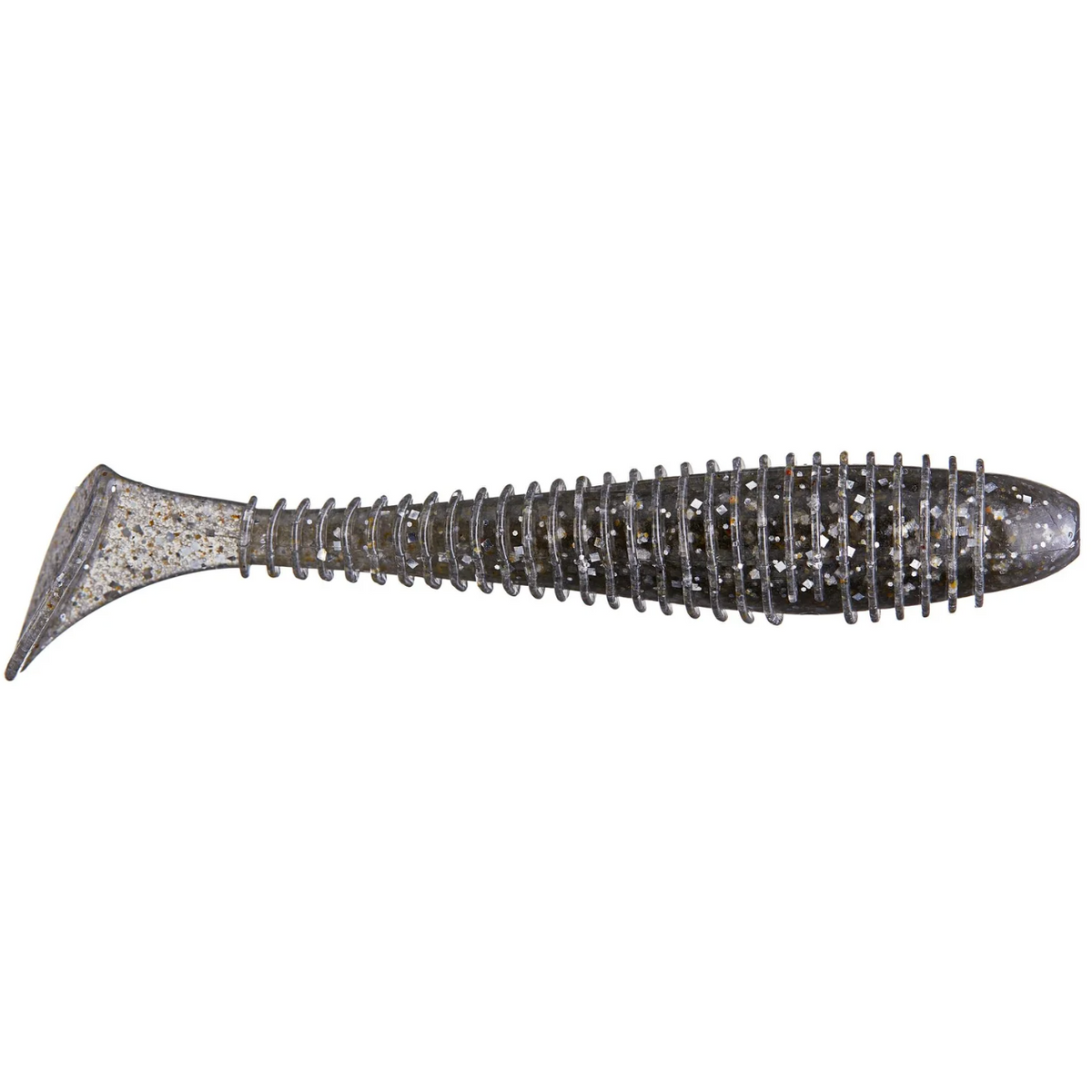 Fishing lure with a textured surface on a white background
