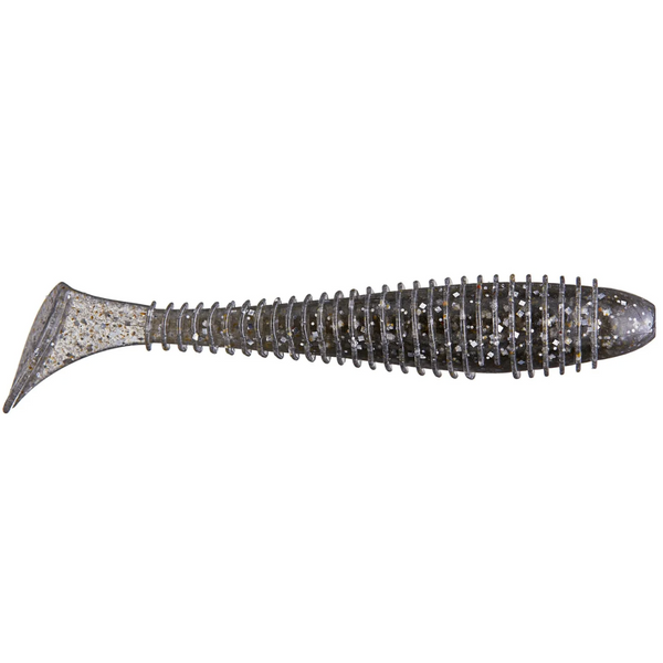 Fishing lure with a textured surface on a white background