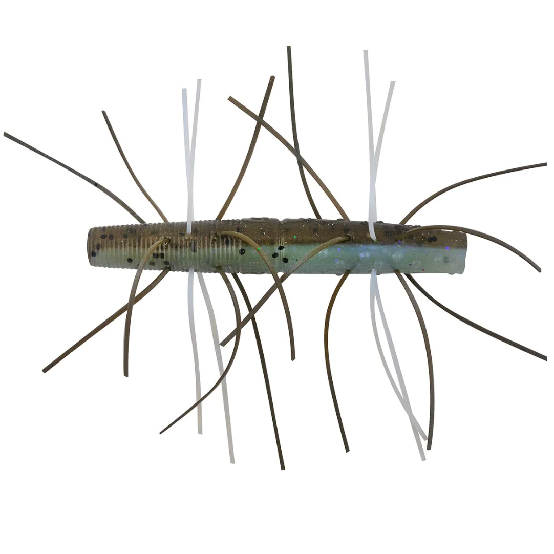 Metallic strip with long thin spikes on a white background