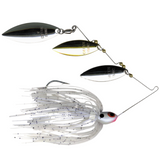 Fishing lure with three blades on a white background