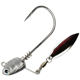 Fishing lure with a hook on a white background