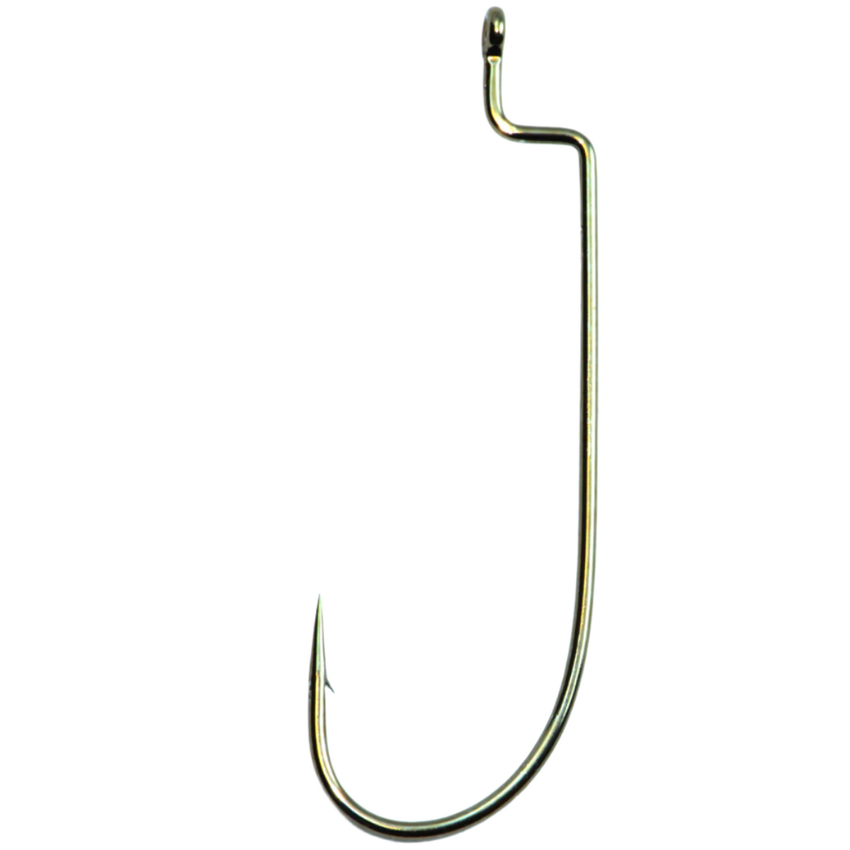 Single fishing hook on a white background